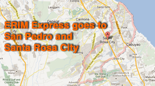Erim Express will now serve San Pedro and Santa Rosa, Laguna